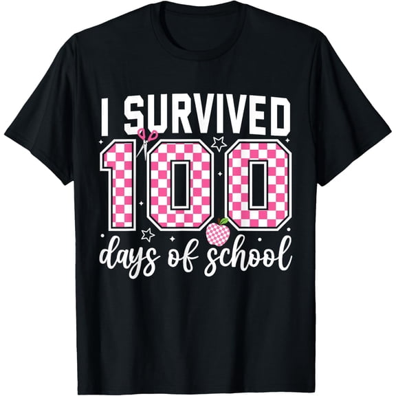 I Survived 100 Days of School Teachers 100th Days Adult T-shirt