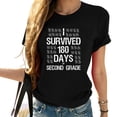 thumbnail image 1 of I Survived 180 Days 2Nd Grade Cute Funny Last Day Of School T-Shirt, 1 of 5
