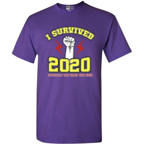 I Survived 2020 Officially The Worst Year Ever Funny DT Adult T-Shirt Tee