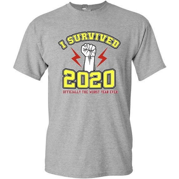 I Survived 2020 Officially The Worst Year Ever Funny DT Adult T-Shirt Tee