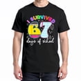 thumbnail image 1 of I Survived 67 Days Of School Meme T-Shirt – Humor School Theme – Teacher and Student Wear, 1 of 6