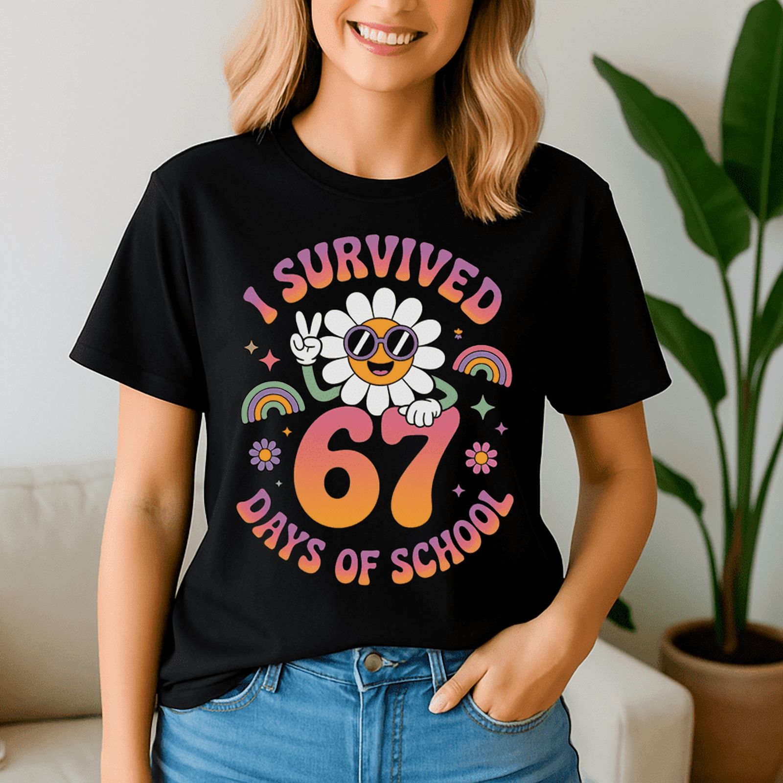 I Survived 67 Days of School, Funny Teacher School Shirt, Back to