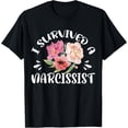thumbnail image 1 of I Survived A Narcissist T-Shirt mens t shirt，black，women，funny，misfits，men，journey, 1 of 4