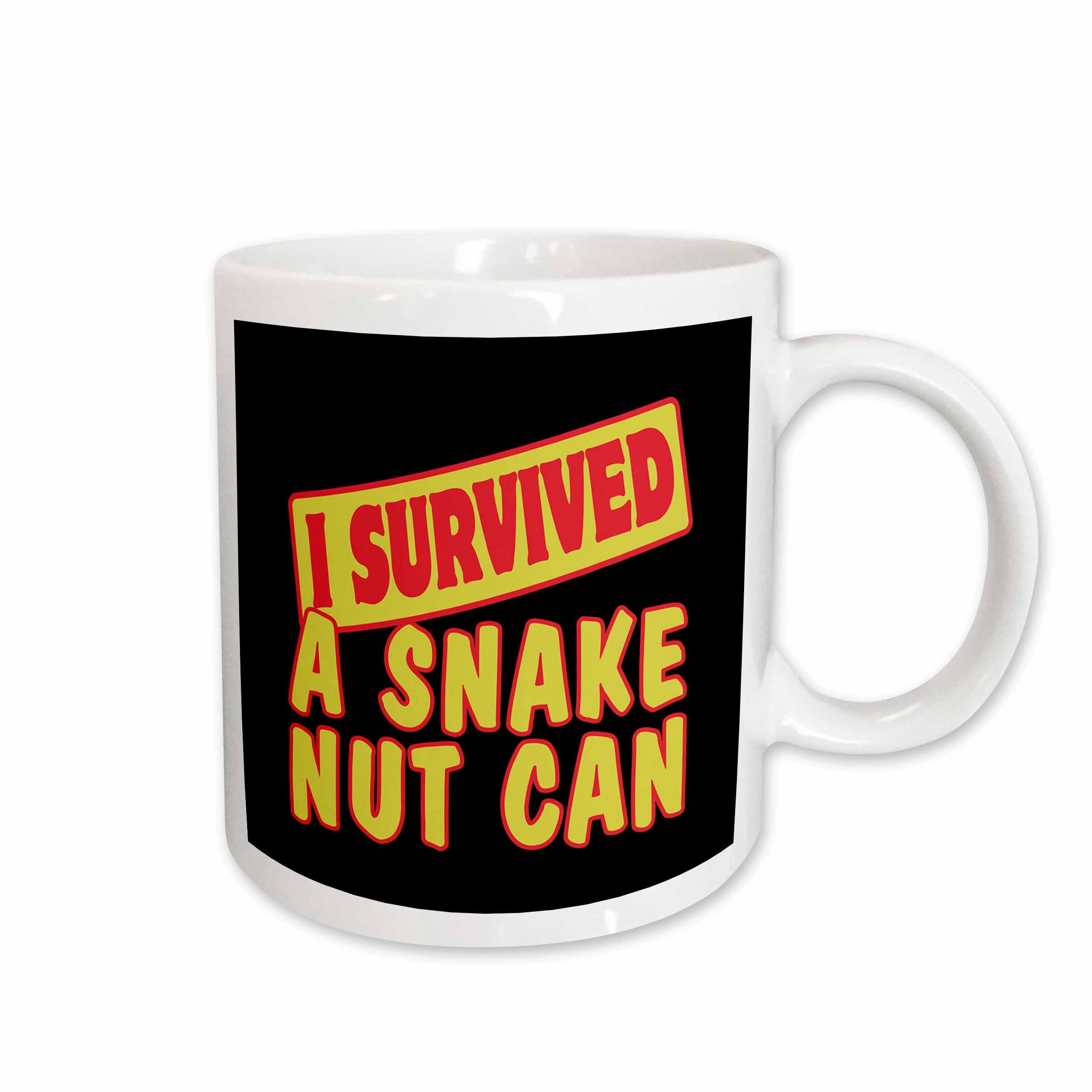 3drose, I Survived a Snake Nut Can Survial Pride and Humor Design, 11oz ...
