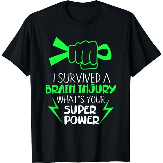 I Survived Brain Injury Superpower Strong Awareness T-Shirt