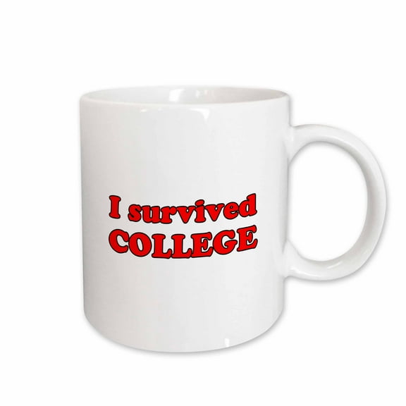 3drose, I Survived College Red, 15oz Mug
