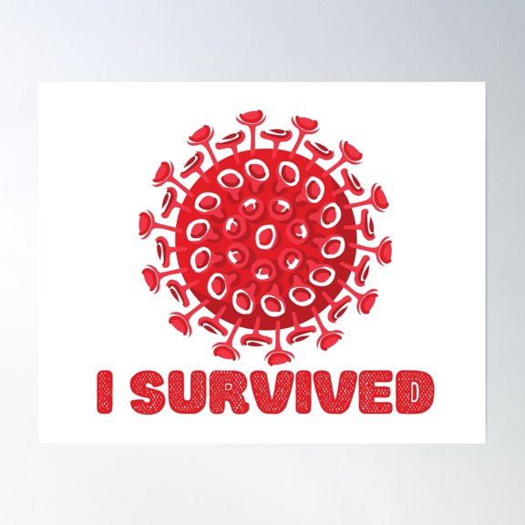 I Survived Coronavirus, Simple Design, To The Point And Topical Poster Wall Art, Modern Wall Decor, 8x12 UNFRAMED