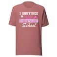 thumbnail image 1 of I Survived Cosmetology School Shirt, Unisex, Cosmetology Graduation Shirt, Cosmetologist Shirt, Cosmetology Student, Beauty School Grad (Mauve, XL), 1 of 1