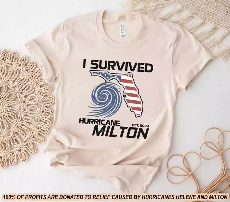 I Survived Hurricane Milton 2024 Shirt, Florida Strong Survivor Tee