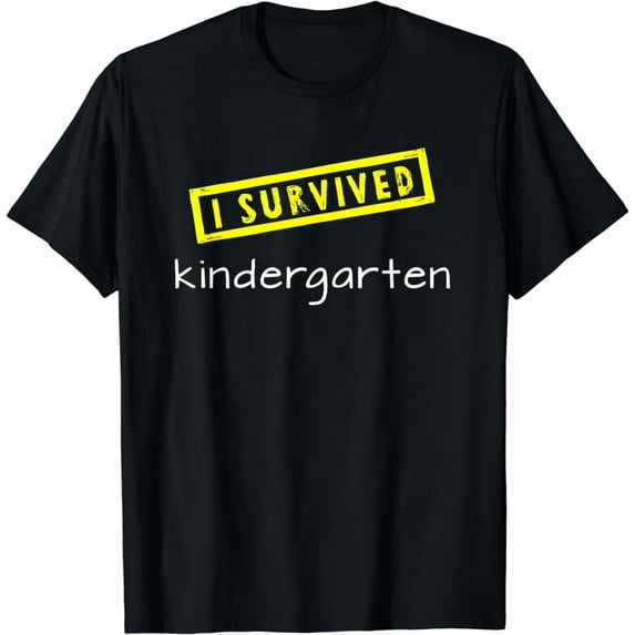 I Survived Kindergarten Funny Kids Graduation Teacher T-Shirt
