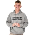 thumbnail image 1 of I Survived My Teenage Daughter Funny Unisex Plus Fleece Graphic Hoodie Brisco Brands 4X, 1 of 5