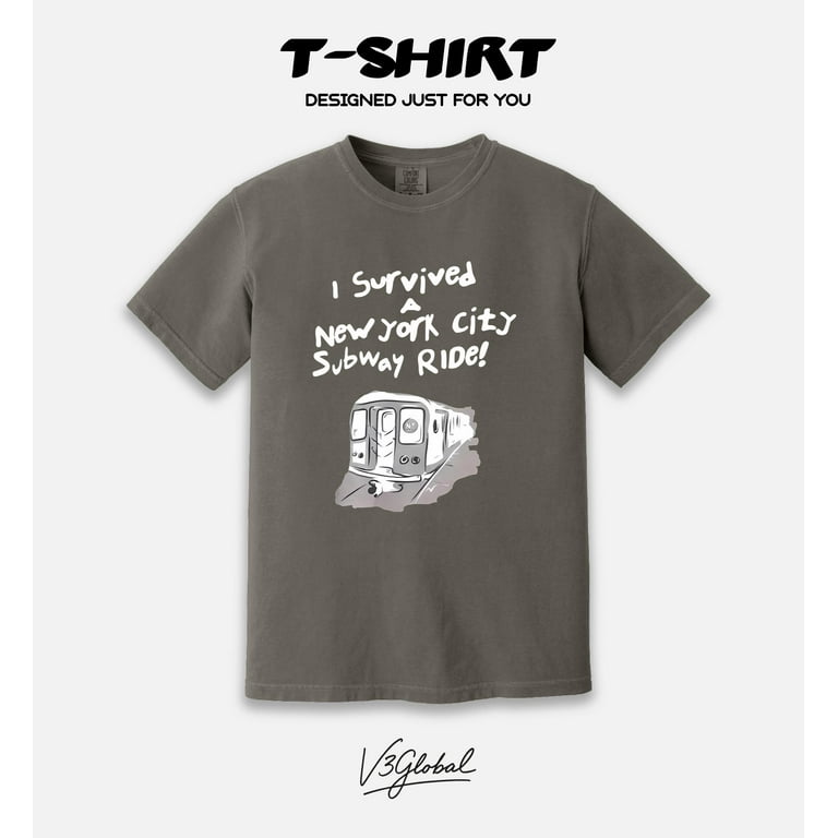 I Survived NYC Subway Ride Travel Comfort Color T-Shirt, for men