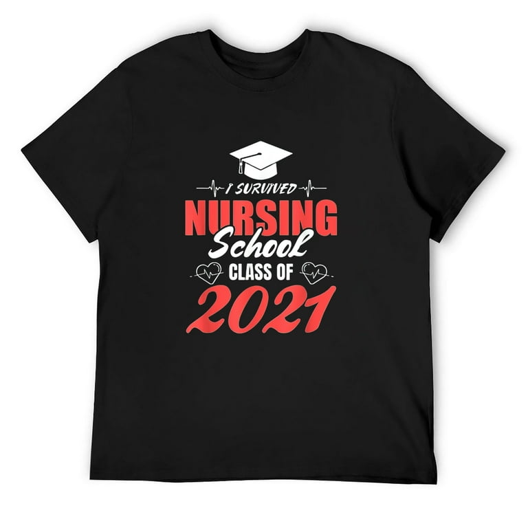 Nurse Graduation T Shirt I Survived Nursing School Tee Nurse Graduation T Shirt I Survived Nursing School Tee