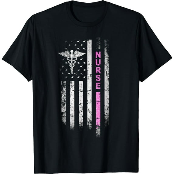 I Survived Nursing School RN Team Flag NURSE Vintage T-Shirt