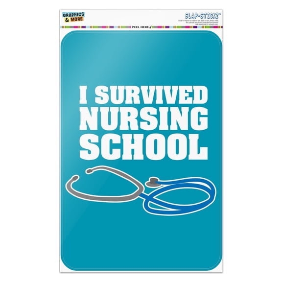 I Survived Nursing School Stethoscope RN Home Business Office Sign