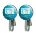 thumbnail image 1 of I Survived Nursing School Stethoscope RN Novelty Clip-On Stud Earrings, 1 of 3