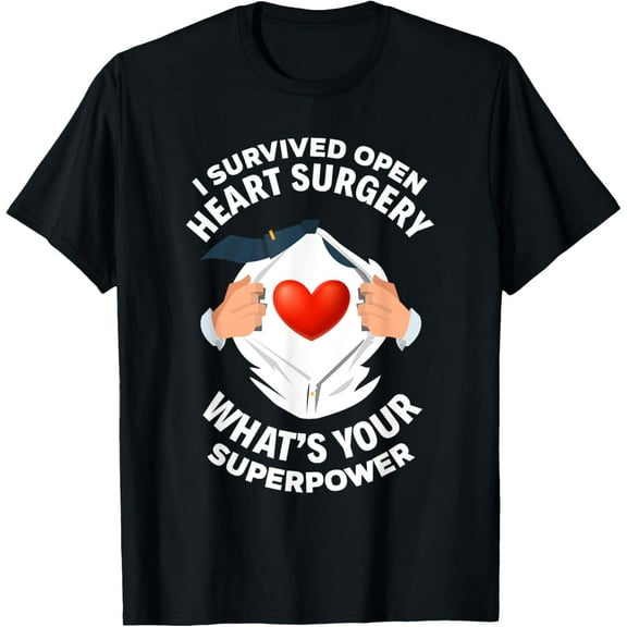 I Survived Open Heart Surgery Funny Bypass Heart Survivor T-Shirt