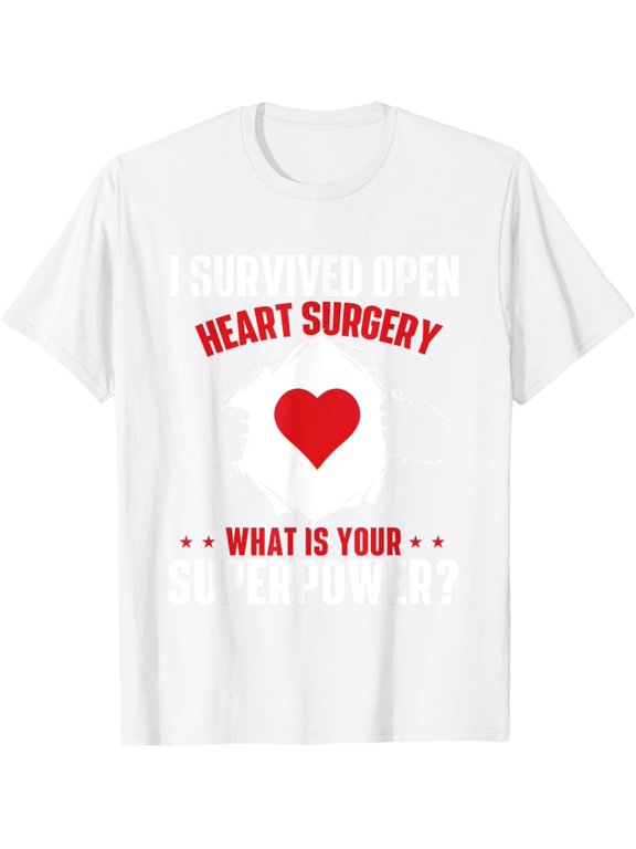 I Survived Open Heart Surgery Heart Attack Survivor Recovery T-Shirt mens t shirt,white,women,funny,misfits,men,journey