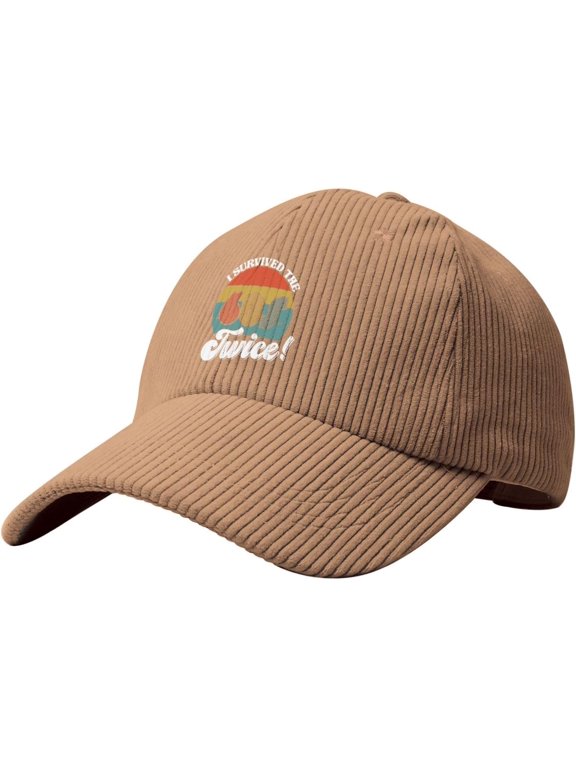 Twice Hat Corduroy Baseball Cap Vintage Adjustable Trucker Caps for Outdoor Travel Beige