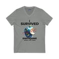 thumbnail image 1 of I Survived the NYC Earthquake Short Sleeve V-Neck Tee, 1 of 2