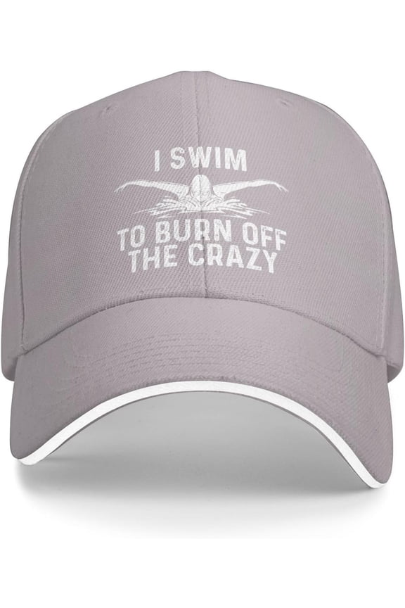 I Swim to Burn Off The Crazy Cap for Men Dad Hats Funny Hat