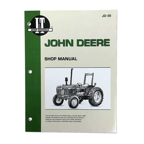 I & T Shop Service Manual Fits John Deere Tractor