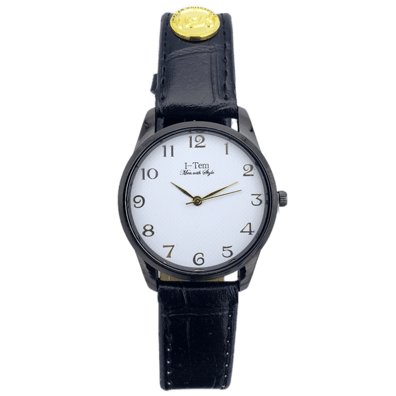 I-TEM Innovation by Temi Men's 20 mm Leather Wristwatches, Black, (I-TW493)