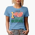 thumbnail image 1 of I Tackled 100 Days of School with Football Art Merch Gift, Baby Blue T-Shirt, Small, 1 of 5