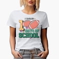 thumbnail image 1 of I Tackled 100 Days of School with Football Art Merch Gift, White T-Shirt, Small, 1 of 5
