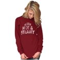 thumbnail image 1 of I Take My Coffee Hot and Steamy Women's Long Sleeve T Shirt Brisco Brands 3X, 1 of 6