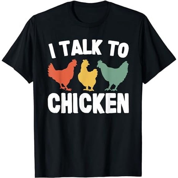 I Talk To Chicken Funny Vintage T-Shirt