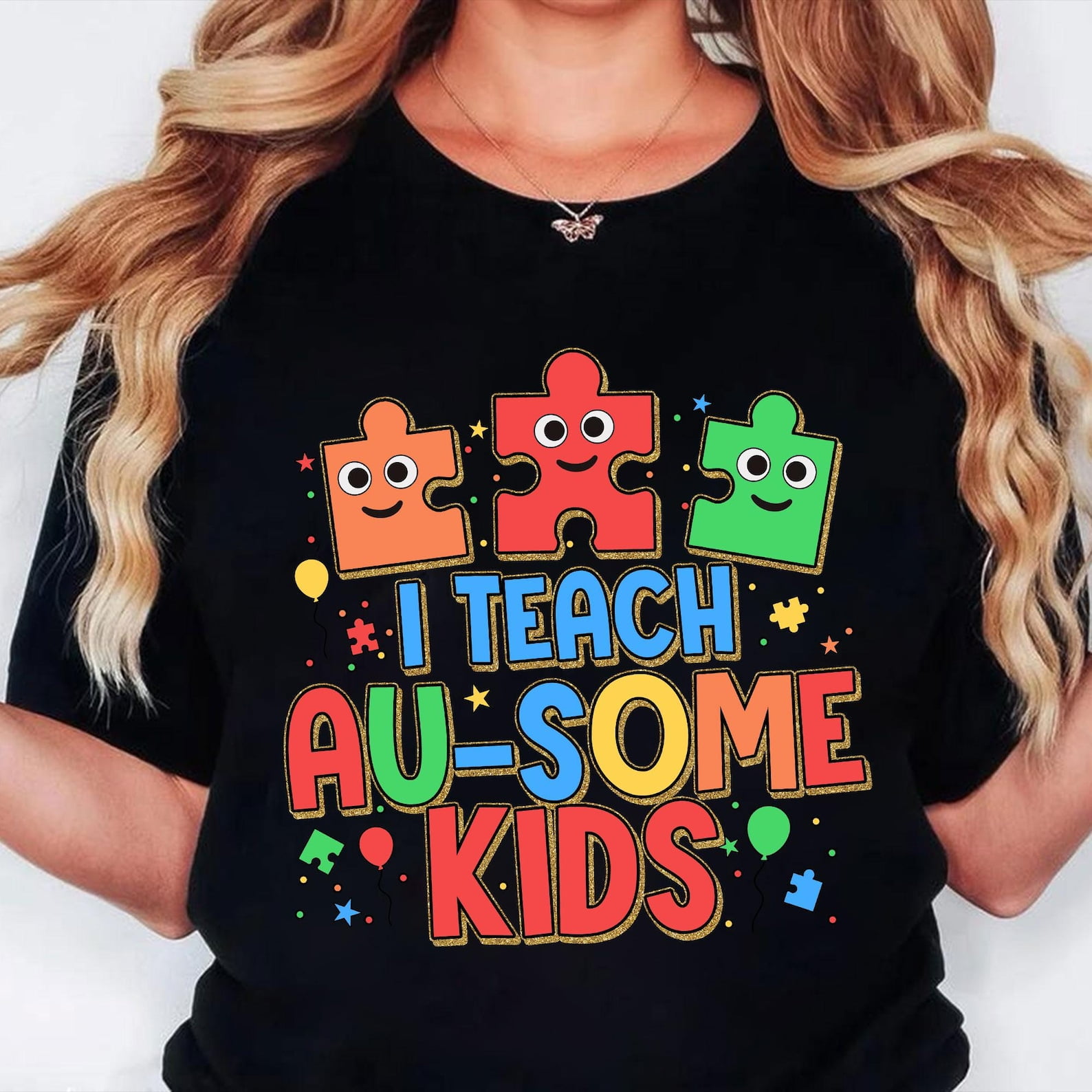 I Teach Au Some Kids T-Shirt, Autism Teacher Awareness Tee, Autism Puzzle Shirt, Autism Awareness Teacher Shirt, Autism T-Shirt
