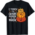 thumbnail image 1 of I Teach Coolest Pumpkin Patch Halloween Costume Fall Teacher T-Shirt, 1 of 3