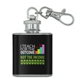 thumbnail image 1 of I Teach For the Outcome Not the Income Stainless Steel 1oz Mini Flask Key Chain, 1 of 3