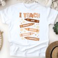 thumbnail image 1 of I Teach Love and Kindness Shirt – Teacher Crayon Graphic Tee, White, Size S, 1 of 6