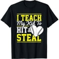 thumbnail image 1 of I Teach My Kids To Hit And Steal Softball Player Sports T-Shirt, 1 of 3