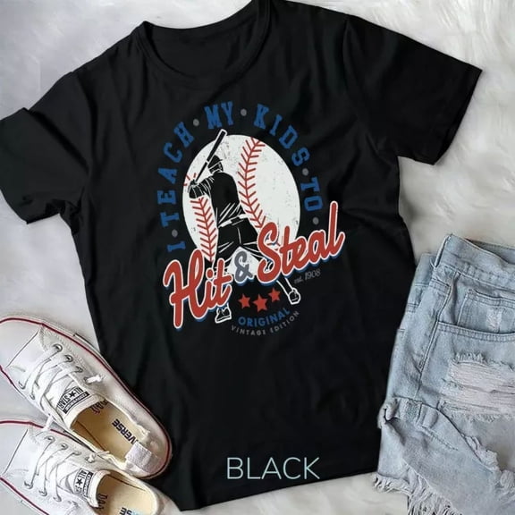 I Teach My To Hit And Steal Baseball Coaching Softball Unisex T-Shirt