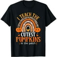 thumbnail image 1 of I Teach The Cutest Pumpkins In The Patch Retro Teacher Fall T-Shirt, 1 of 3