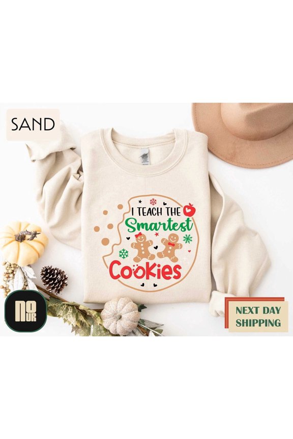 I Teach The Smartest Cookies Sweatshirt, season Teacher Hoodie, Cute Teacher season Sweater, Teacher season Sweatshirt, season Tee
