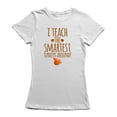 thumbnail image 1 of I Teach The Smartest  Turkeys Women White T-Shirt, Female Small, 1 of 4