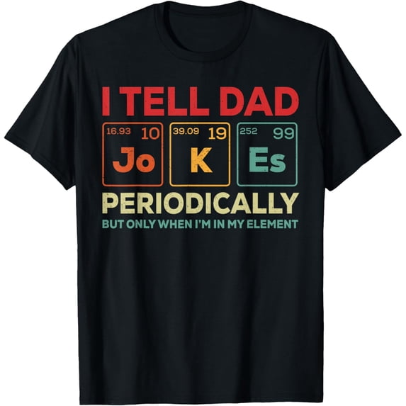 I Tell Dad Jokes Periodically Element Vintage Father's Day Mens T-Shirt