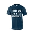 thumbnail image 1 of I Tell Dad Jokes Periodically Funny Periodic Table Mens Short Sleeve T-shirt Graphic Tee-Heather Navy-medium, 1 of 4