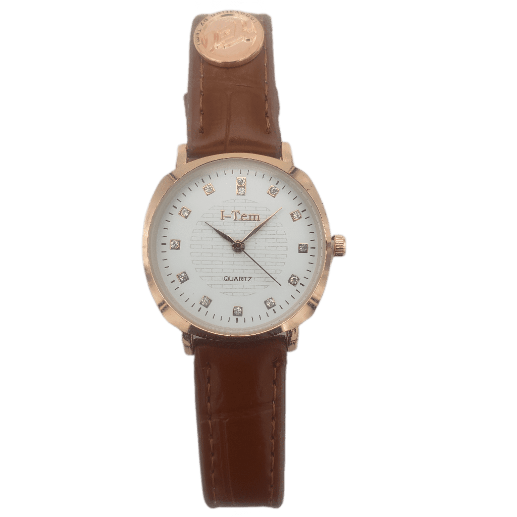 I-Tem Innovation by Temi Women's 17 mm Leather Stainless Steel ...