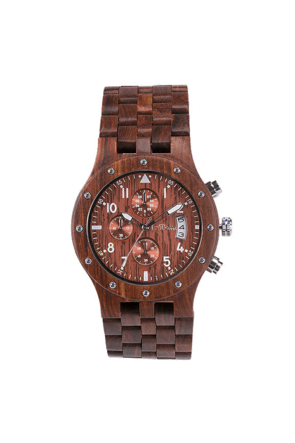 I-Tem Reddish Walnut I-TW10B Wooden Watch with All Wood Strap