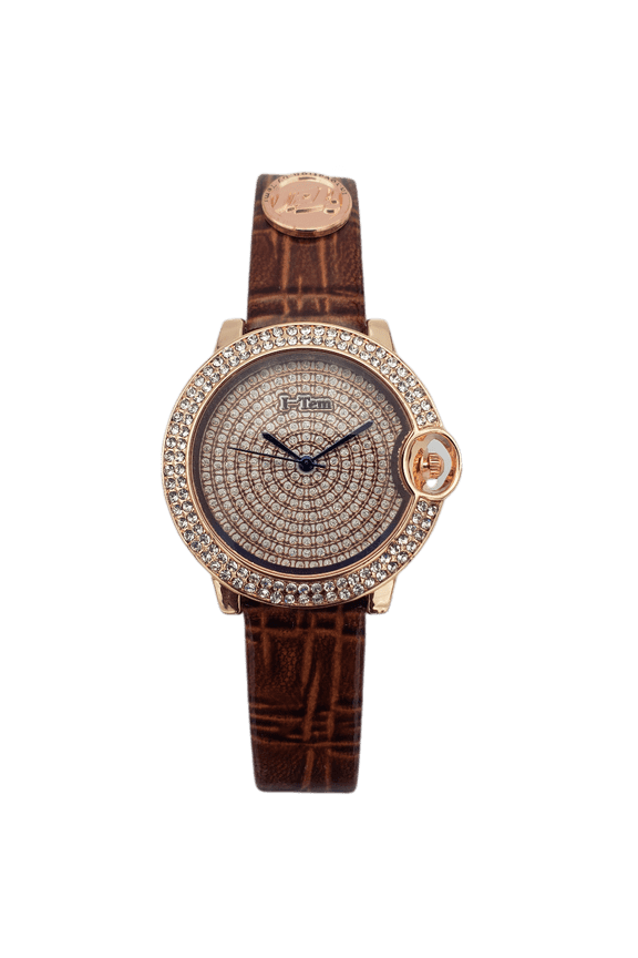 Women's 17 mm Maldoca Leather Wristwatch, Red, I-TW500