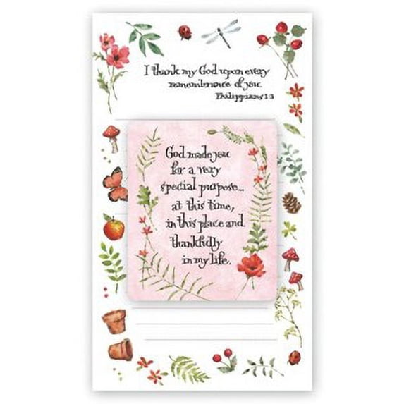I Thank My God Upon Every Remembrance Friendship Notepad With Magnet