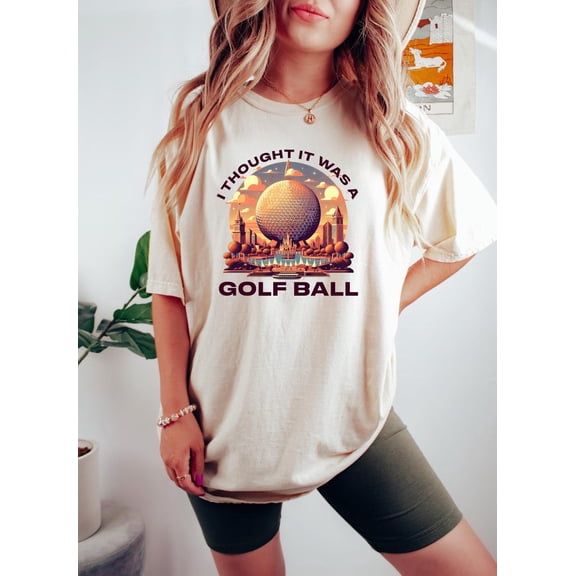 I Thought It Was A Golf Ball Epcot Disney Shirt, Funny Epcot Disney, Thought It Was A Golf Ball, Disney Epco, Dark Heather Tshirt