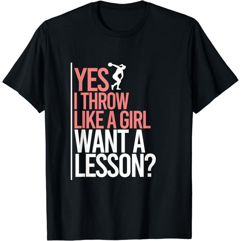 Girl Throwing Discus Tshirt - Fun Track And Field Shirt Girl Throwing Discus Tshirt - Fun Track And Field Shirt