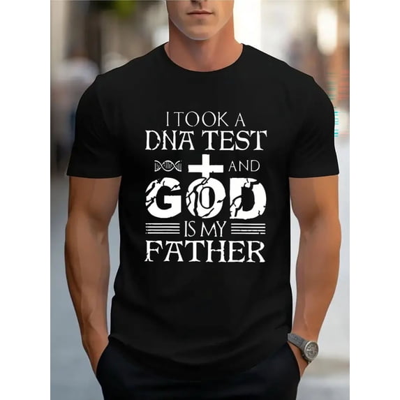 I Took A DNA Test And God Is My Father Christian Men's Graphic T-Shirt