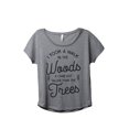thumbnail image 1 of I Took A Walk In The Woods And Came Out Taller Than The Trees Women's Fashion Slouchy Dolman T-Shirt, 1 of 4